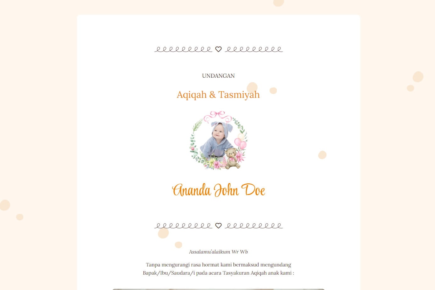 background undangan aqiqah