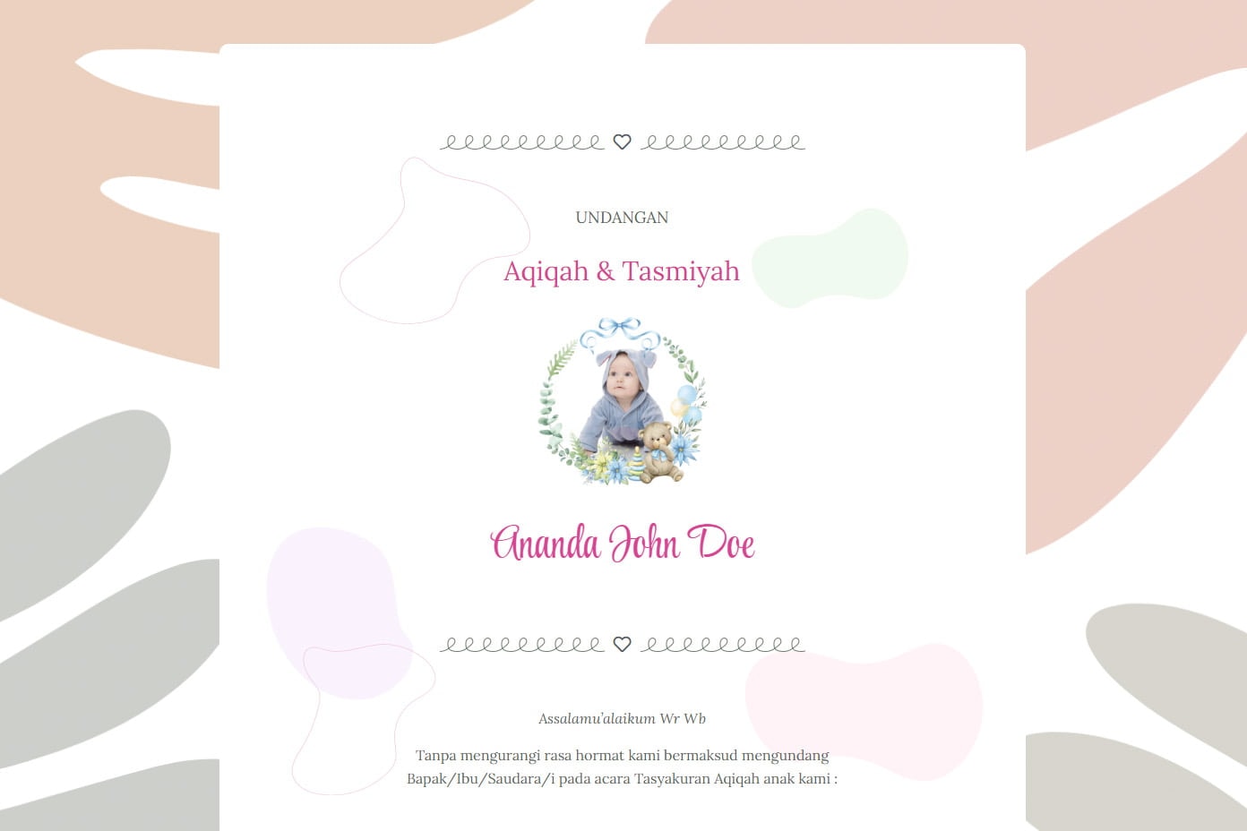 desain undangan aqiqah