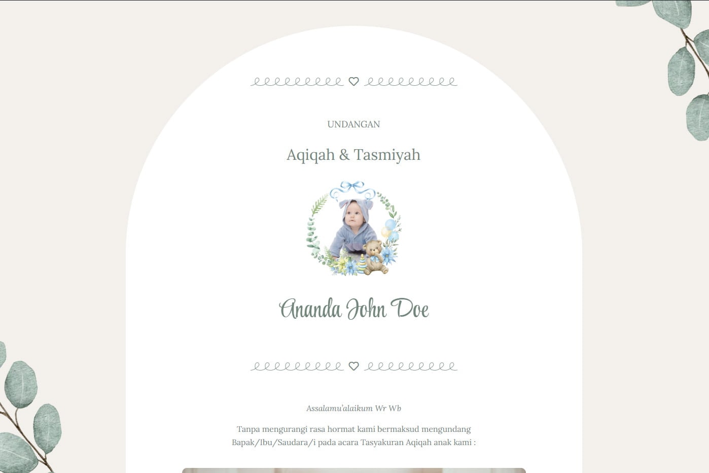 template undangan aqiqah