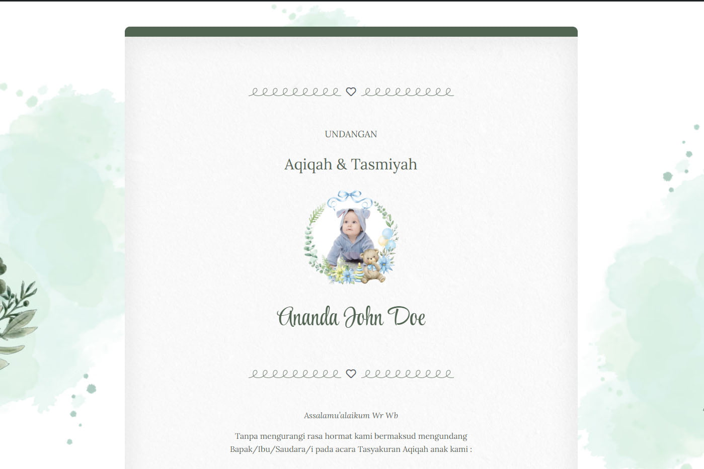 undangan aqiqah